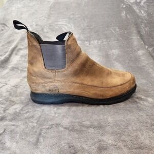 Sorel Boots Mens 14 Brown Leather Chelsea Hood River Slip On 1478-778